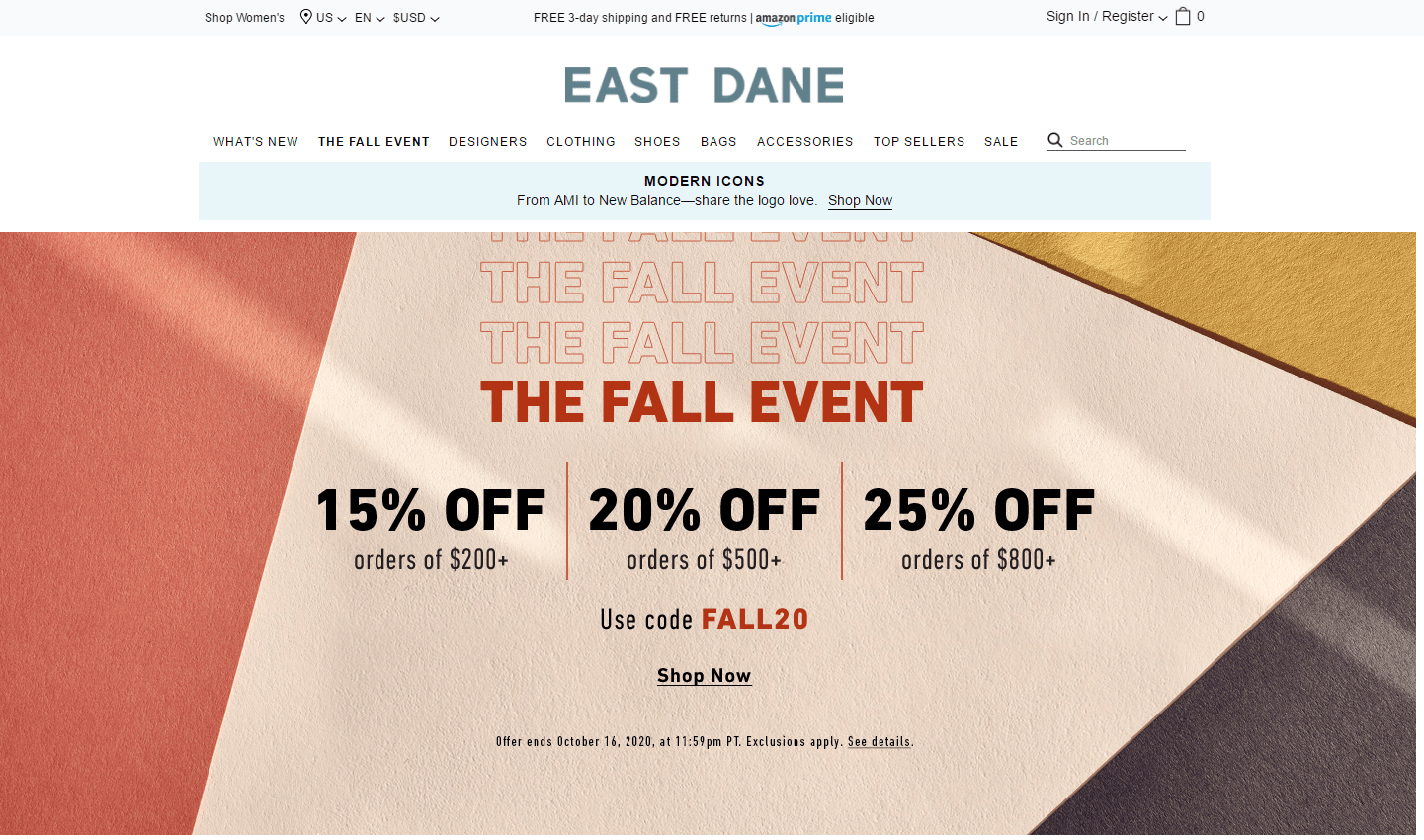East Dane折扣代碼2024-燒包網旗下Eastdane精選正價男士服飾鞋包最高享7.5折直郵中國
